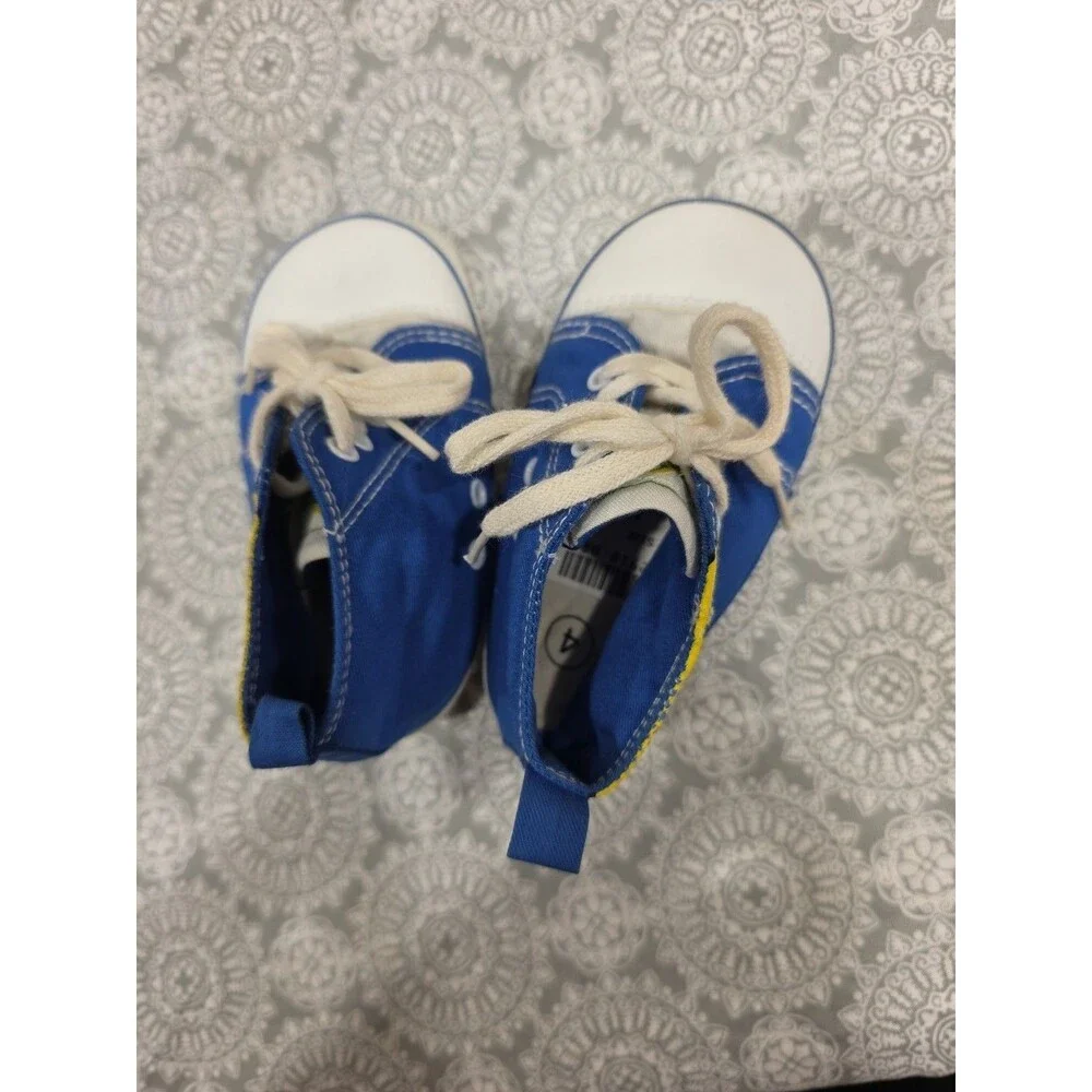 Sesame Street Baby Shoes Big Bird Blue‎ Sneakers Crib Shoes Infant size 4